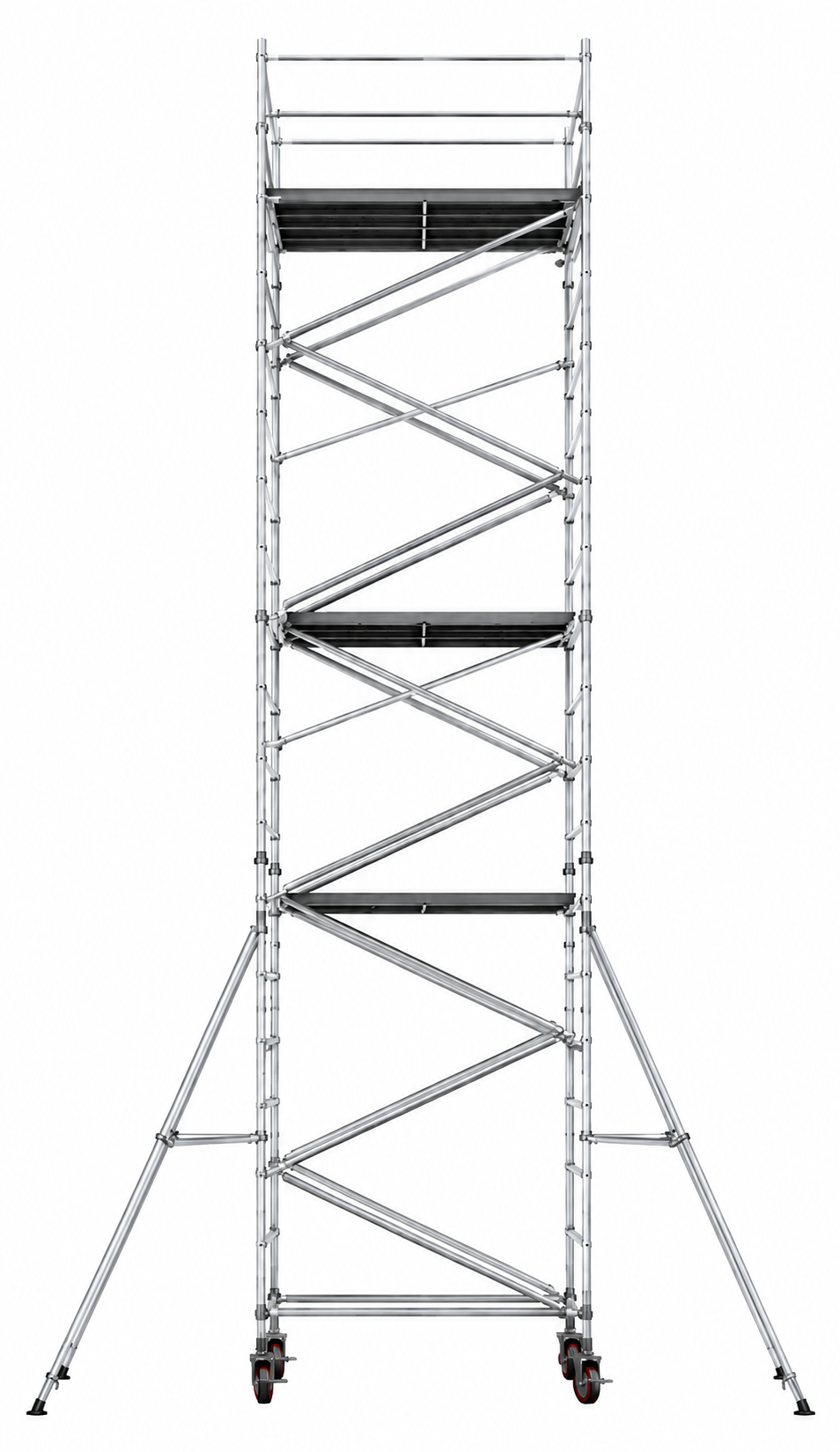 Zigzag Scaffold Size: 1400(w) X 2.0(l) X 11.30 (h) , Platform Height - 10.30, Over All Height 11.30, Reaching Height 12.30 Metres