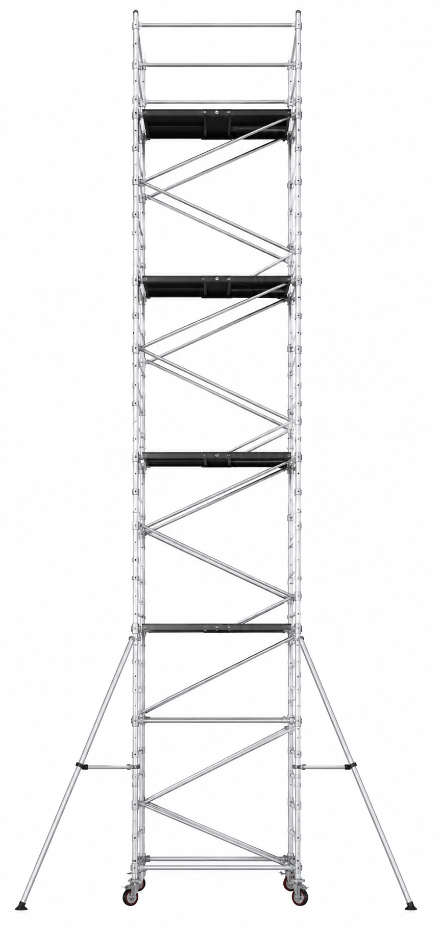 Zigzag Scaffold Size: 1400(w) X 2.0(l) X 15.30 (h) , Platform Height - 14.30, Over All Height 15.30, Reaching Height 16.30 Metres
